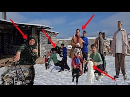 Memorable moments: Playing in the snow with Zahra's nomadic family