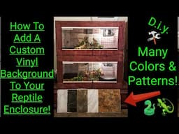 How To Add Custom Vinyl Background To Your Reptile Enclosure!