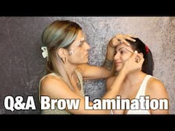 Q&A is + Brow Lamination video