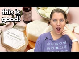 Making a Water-Free Shampoo! Testing a DIY shampoo bar kit!