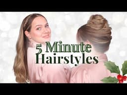 5 Minute Christmas Morning Hair Styles! - KayleyMelissa