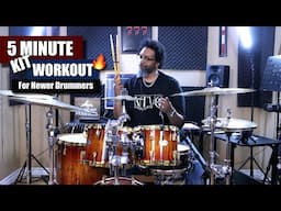 5 Minute Kit Workout For Newer Drummers! (Hands & Feet) - Practice Aid Video