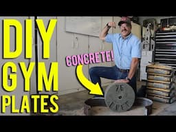 How to Make Homemade Gym Weight Plates from CONCRETE | DIY Duke