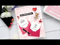 Stenciled Valentine's Day card with Mindy