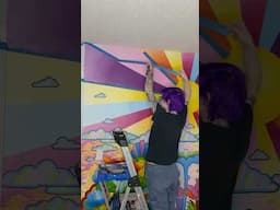 Only one sun ray left to fix #mural #art #painting #muralpainting #vlog #artist #workinprogress