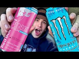 Trying NEW Red Bull and Monster Flavors!