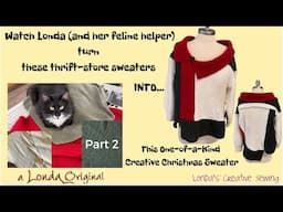 Christmas Sweater UpCycled Top -   Part 2