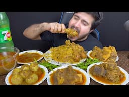 ASMR; Eating Spicy Chicken Biryani+Spicy Eggs Curry+Spicy Beef Curry+Extra Gravy ｜｜ Real Mukbang