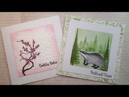 SIMPLE CARDS WITH WATERCOLOUR EFFECT with Lavinia stamps