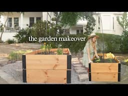 my dream garden makeover // full transformation on a budget + DIY raised planter beds