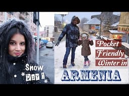 ARMENIA TRIP DAY 1 | Winter in Armenia | First Snow Experience | Tsaghkadzor