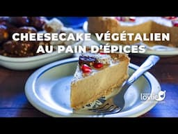 [FR] Cheesecake au pain d'épices cuit au four | recette végétalien sans gluten et sans noix