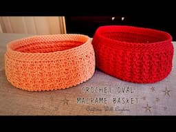 Macrame Crochet Basket | Original Crochet Spark Stitch | Easy DIY Crochet Home Decor