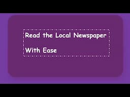 How to Read Newspaper With Ease (Spoken English Class)