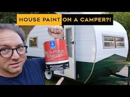 🖌️ HOW TO PAINT your VINTAGE CAMPER with HOUSE PAINT 😲