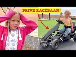 KINDEREN VERBAASD!!!😱 Privé RACEBAAN Bij Ons HUIS! 🏎️ ( Ras Al Khaima) | Bellinga Vlog #3311