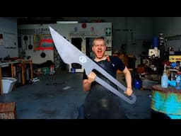 Building a giant STEEL neck knife