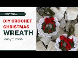 Crochet mini Christmas wreath