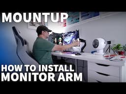 MountUp Monitor Arm for 13 to 32 Inch Monitors - Installing MountUp Single Monitor Arm Desk Mount