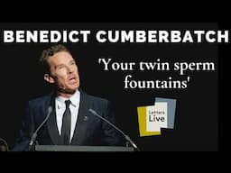 Benedict Cumberbatch reads a letter to a man blow-drying his balls at the gym