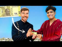 I gave 20 Rupees to @MrBeast 😂