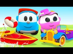 🔴🔴 Car cartoons full episodes LIVE 24/7 & Cars and trucks for kids - Leo the truck cartoon