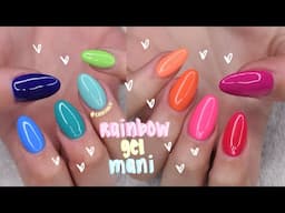 rainbow gel manicure ft. madam glam!