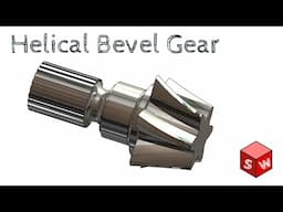 Solidworks Tutorial - Helical Bevel Gear in 25 Minutes