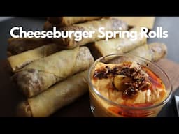 Cheeseburger Spring Rolls with Chili Oil & Gochujang Mayo Recipe | Inspired by My Kitchen Rules!