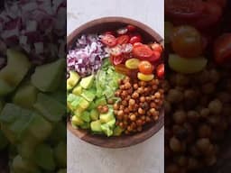 BBQ Chickpea Chopped Salad with Homemade Ranch Dressing #choppedsalad #chickpearecipes #vegansalad