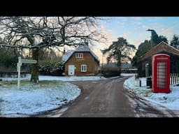 Frozen Snowy Morning Walk in -7°C Through The English Countryside - ENGLAND