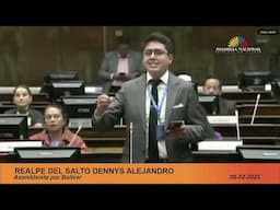 Asambleísta Dennys Realpe - Sesión 1007 - #LeySaludRenal