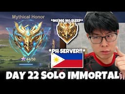 PH SERVER!! I'M BACK!! NO MYTHIC GLORY NO SLEEP CRAZIEST STREAM!! SOLO TO IMMORTAL DAY 22!! 🔴