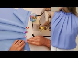 You will not find it difficult to sew the neck. Special for beginners