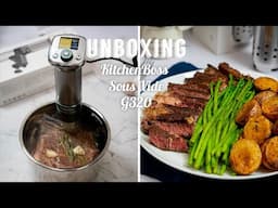 UNBOXING & TESTING KitchenBoss Sous Vide G320 cooker & Vacuum sealer | Pan-seared Beef Steak recipe