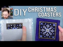 DIY Christmas Beaded Gift Tutorial: How to make beaded coasters decorations