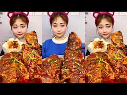 ASMR CHINESE FOOD MUKBANG EATING SHOW FISH | FISH 🐟 RICE 🍚 MUKBANG ASMR | SPICY FISH CURRY MUKBANG