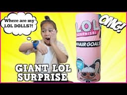 Toy Master's Escape Room Challenge with GIANT LOL SURPRISE HAIR GOALS BALL Pretend Play Toy Video