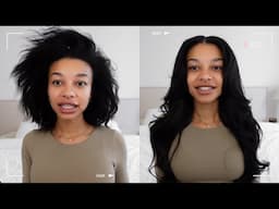 how i install & style clip in extensions with my natural hair ♡ (+a winter fashion nova haul)