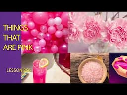 THINGS THAT ARE PINK SPOKEN ENGLISH VOCABULARY HINDI BANGLA TELUGU TAMIL URDU MALAYALAM KANNADA