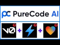 NEW PureCodeAI Coding Agent🤖 v0 Bolt.new & Lovable.dev Alternative? VS Code Extension