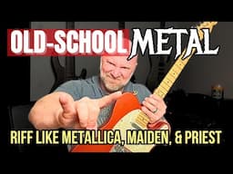 Old School Classic Heavy Metal Riff Tutorial (Iconic E Minor Mid-Groove)