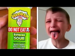 he tried the worlds SOUREST candy..