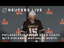 LIVE: Superbowl winning head coach Nick Sirianni and MVP Jalen Hurts