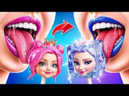 Barbie Doll became Elsa! How to Become Elsa? Magical Frozen Makeover!