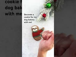 Decorate a holiday cookie for dogs with me! 🎄🎅 #gourmetdogs #dogbakery #cookiedecorating #dogs