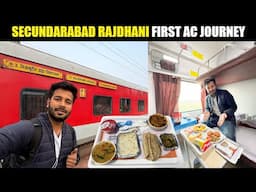 12438 Nizamuddin Secundarabad Rajdhani FIRST AC Experience  Detailed IRCTC FOOD Review