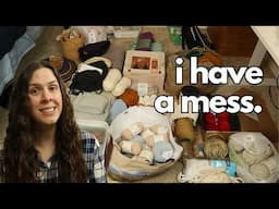 organizing the craft closet + yarn stash | Sew Homey Vlog