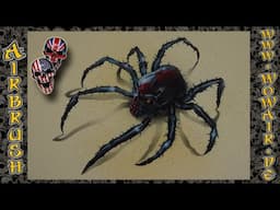 Airbrush by Wow No.921 " Skull Spider 3D " english commentary