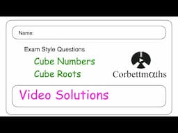 Cube Numbers Answers - Corbettmaths